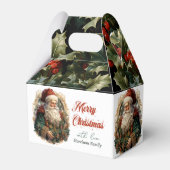 Modernes Niedliches Retro Retro Klassisches Santa Geschenkschachtel (Vorderseite)