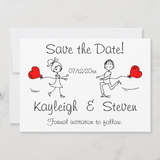 Modernes Niedliches Save the Date (Vorderseite)