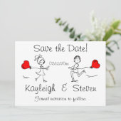Modernes Niedliches Save the Date (Stehend Vorderseite)