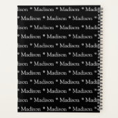 Modernes niedliches Schwarz-weißes individuelle Na Planer (Rückseite)