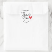 Modernes niedliches Schwarzweiß-Rotes Herz Vielen Runder Aufkleber (Tasche)