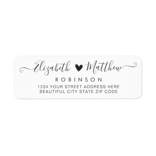 Modernes Niedliches Script-Rücksendezeichen (Vorne)