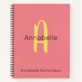 Modernes Niedliches Script Trendrosa Chic Calligra Notizblock (Vorderseite)