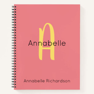 Modernes Niedliches Script Trendrosa Chic Calligra Notizblock