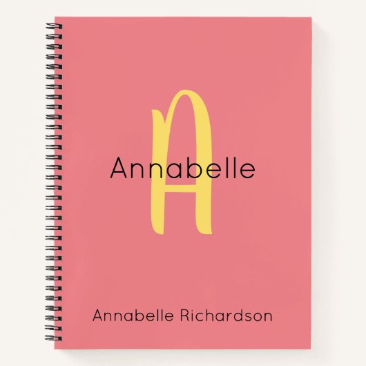 Modernes Niedliches Script Trendrosa Chic Calligra Notizblock (Vorderseite)