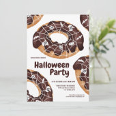 Modernes niedliches Spinnenspuke-Spinnen-Spinnen-H Einladung (Stehend Vorderseite)