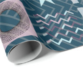 Modernes, Niedliches, stilvolles, geometrisches Sc Geschenkpapier (Rolleneckpunkt)