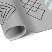 Modernes, Niedliches, stilvolles, geometrisches Sc Geschenkpapier (Rolleneckpunkt)