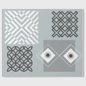 Modernes, Niedliches, stilvolles, geometrisches Sc Geschenkpapier (Flach)