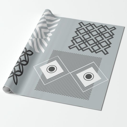 Modernes, Niedliches, stilvolles, geometrisches Sc Geschenkpapier (Ungerollt)