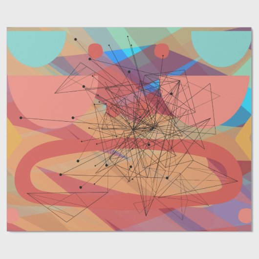 Modernes, Niedliches, stilvolles, geometrisches Sc Geschenkpapier (Flach)