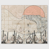 Modernes, Niedliches, stilvolles, geometrisches Wr Geschenkpapier (Flach)