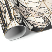 Modernes, Niedliches, stilvolles, geometrisches Wr Geschenkpapier (Rolleneckpunkt)