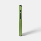 Modernes niedliches Tiefengrün-Wellenmuster iPhone Hülle (Linke Seite)