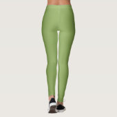 Modernes niedliches Tiefengrün-Wellenmuster Leggings (Rückseite)