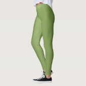 Modernes niedliches Tiefengrün-Wellenmuster Leggings (Links)