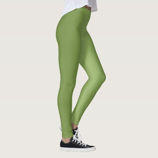 Modernes niedliches Tiefengrün-Wellenmuster Leggings (Rechts)