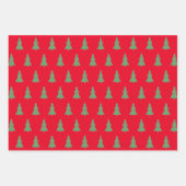 Modernes Niedliches Weihnachtswrapping Paper Flat  Geschenkpapier Set (Vorderseite 2)