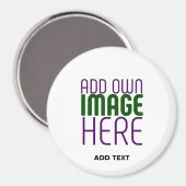 MODERNES NIEDLICHES WEISSES BILD-TEMPLATURKREIS MAGNET (Vorderseite/Rückseite)