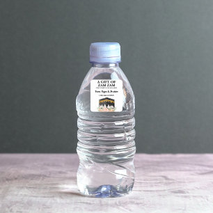 Modernes Niedliches Zam Zam Muslim Water Hajj Umra Quadratischer Aufkleber
