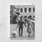 Modernes Niedliches Zitat Gold White Frame Foto Ho Einladung (Rückseite)