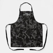 Modernes Night Black Camouflage Camouflage Muster Schürze (Vorderseite)