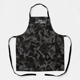 Modernes Night Black Camouflage Camouflage Muster Schürze