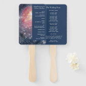 Modernes Night Sky Galaxy Blue Lila Red Program Fächer (Vorne und Hinten)