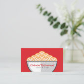 Modernes Noodle Ramen Japanisches Restaurant Sushi Visitenkarte (Stehend Vorderseite)