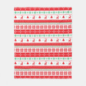 Modernes Nordic Winter Weihnachtsfest Muster Fleecedecke (Vorderseite)