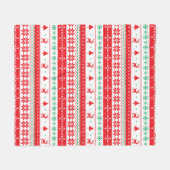 Modernes Nordic Winter Weihnachtsfest Muster Fleecedecke (Vorderseite (Horizontal))
