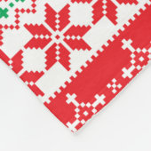 Modernes Nordic Winter Weihnachtsfest Muster Fleecedecke (Ecke)