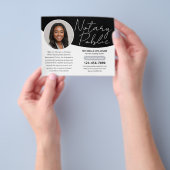 Modernes Notar Public Profile Foto QR Code Black Flyer (Gruppe)