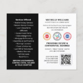 Modernes Notar Public Profile Foto QR Code Black Flyer (Hinten)
