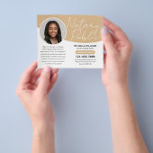 Modernes Notar Public Profile Foto QR Code Gold Flyer (Gruppe)