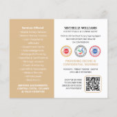 Modernes Notar Public Profile Foto QR Code Gold Flyer (Hinten)