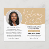 Modernes Notar Public Profile Foto QR Code Gold Flyer (Vorne)