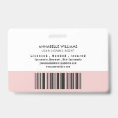 Modernes Notar Signing Agent Foto Ausweis (Back)