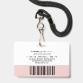 Modernes Notar Signing Agent Foto Ausweis (Back with Lanyard)