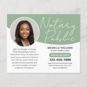 Modernes Notaren-Foto QR-Code Grün Flyer (Vorne)