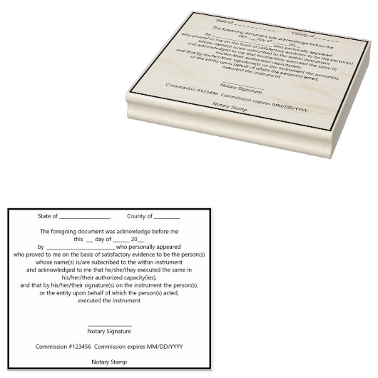 Modernes notarisches Siegel Gummistempel (Stempel)