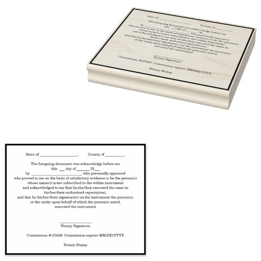 Modernes notarisches Siegel Gummistempel (Stempel)