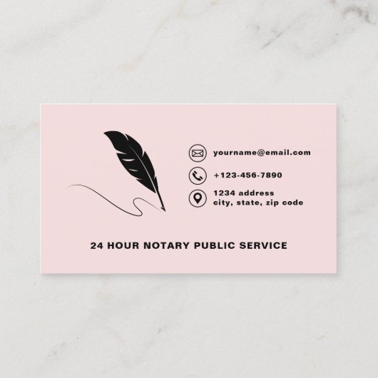 Modernes Notarsignierungs-Agent QR Code Foto Visitenkarte (Rückseite)