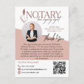 Modernes notary Foto Review & Danke Foto Postkarte (Vorderseite)