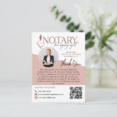 Modernes notary Foto Review & Danke Foto Postkarte (Stehend Vorderseite)