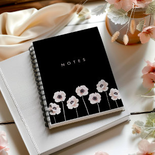 Modernes Notebook für die Wildblume Notizblock