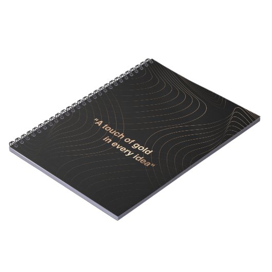 Modernes Notebook mit einer Touch Gold Glitzer Notizblock (Linke Seite)