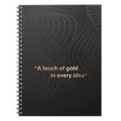 Modernes Notebook mit einer Touch Gold Glitzer Notizblock (Vorderseite)