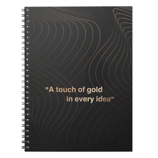 Modernes Notebook mit einer Touch Gold Glitzer Notizblock (Vorderseite)