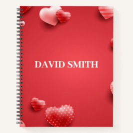 modernes Notebook mit Herz Notizblock